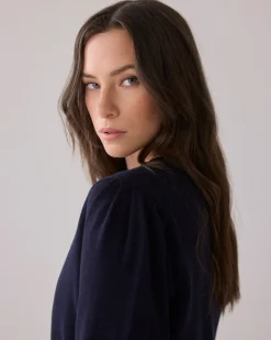 Online Top with puffed sleeves Basics|Oberteile & T-shirts