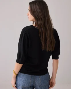 Sale Top with puffed sleeves Basics|Oberteile & T-shirts