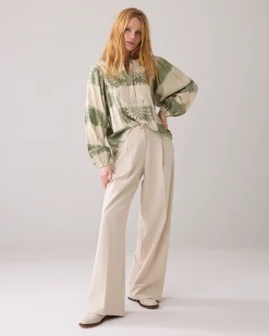 Discount Top with tie dye print and lurex Oberteile & T-shirts