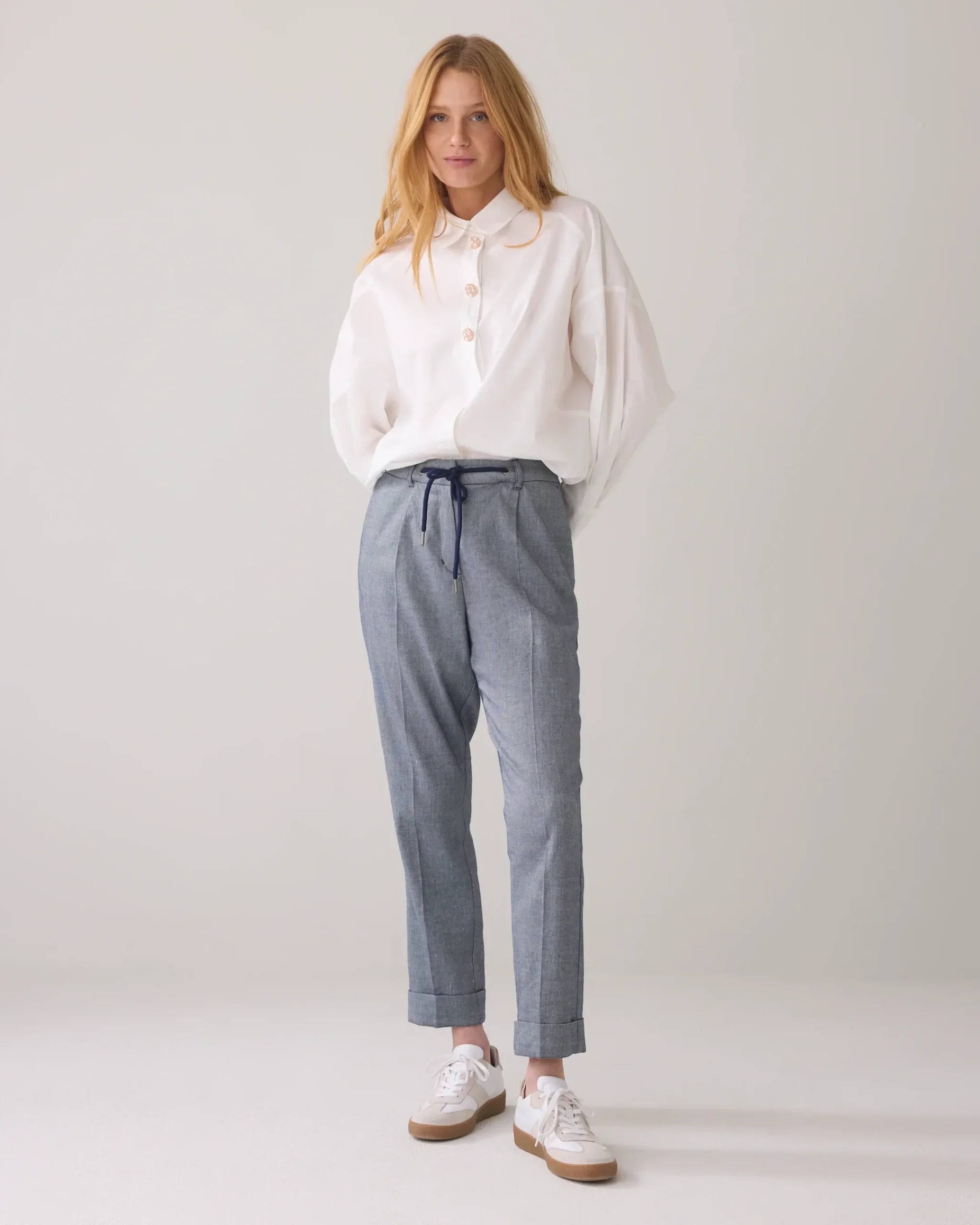 Best Trousers in linen-blend with turn-ups Hosen & Jumpsuits