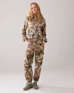 Clearance Trousers with camouflage and flower print Hosen & Jumpsuits
