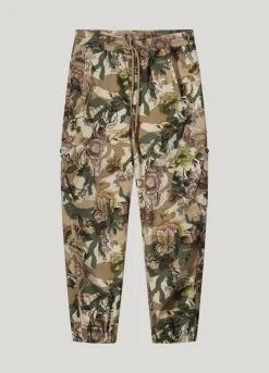 Clearance Trousers with camouflage and flower print Hosen & Jumpsuits