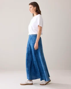 New Wide denim skirt Röcke