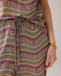 Hot Wide trousers in Italian jacquard fabric Hosen & Jumpsuits