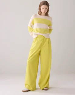 Outlet Wide-leg trousers in lyocell blend Hosen & Jumpsuits