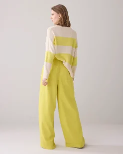 Outlet Wide-leg trousers in lyocell blend Hosen & Jumpsuits
